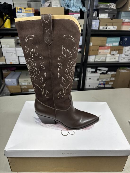 Jessica Simpson Shoes - Women's 11 Jessica Simpson Zodra Embroidered Western Knee Boot, Slumber Brown